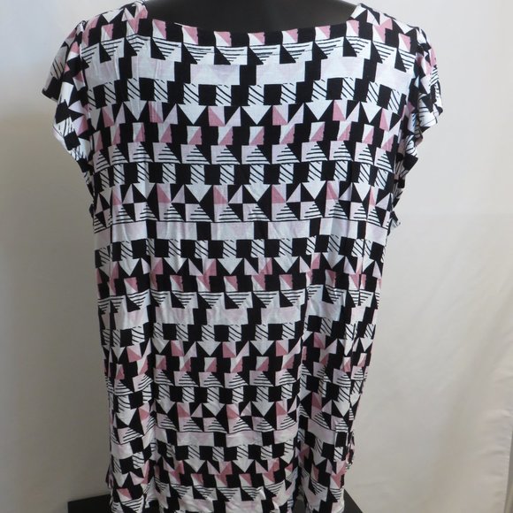 Ricki's: Black/Pink/White Blouse - Picture 7 of 7